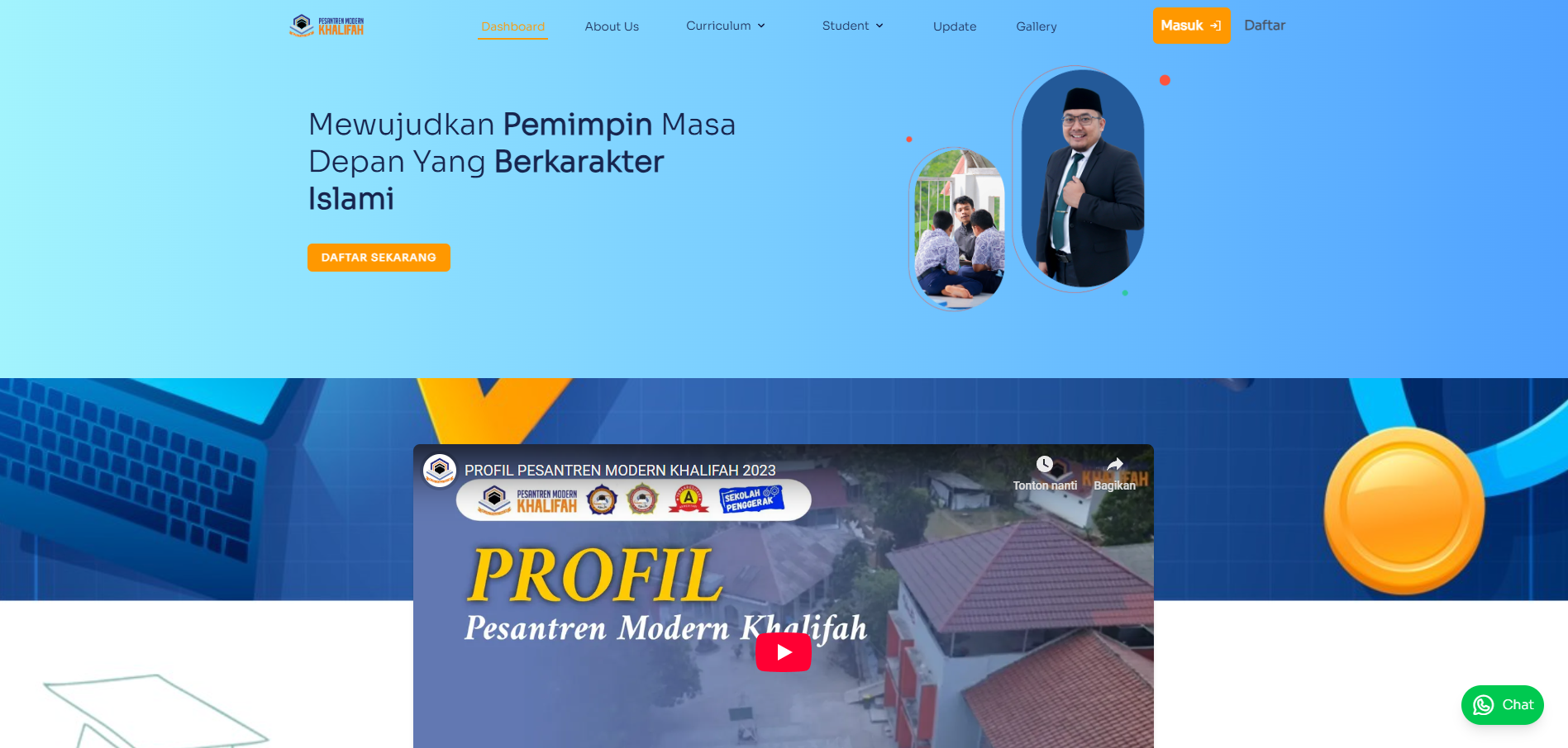 Website Sekolah Khalifah Boarding School